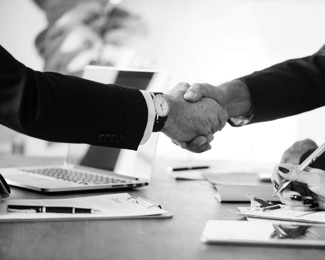 Apretón de manos — primer contacto con Torres de Wit & Asociados